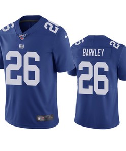 New York Giants Saquon Barkley Royal 100th Season Vapor Limited Jersey - Robokeg