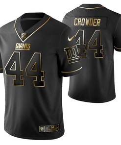 New York Giants Tae Crowder 44 2021 Nfl Golden Brandedition Black Jersey Gift For Giants Fans - Robokeg