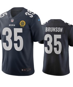 New York Giants T.j. Brunson Navy City Edition Vapor Limited Jersey - Robokeg