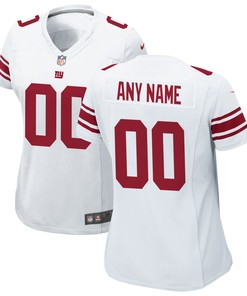 New York Giants Womens Custom Game Jersey - White Custom Jerseys Nfl - Robokeg