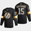 New York Islanders Cal Clutterbuck 15 Golden Diamond Black 2022-23 Jersey 50th Anniversary - Robokeg