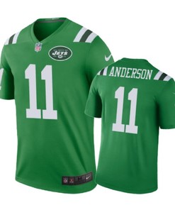 New York Jets #11 Robby Anderson Nike Color Rush Green Jersey - Robokeg