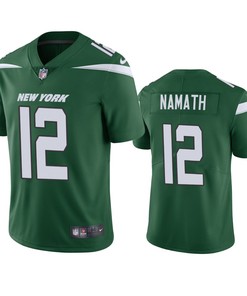 New York Jets #12 Joe Namath Green Vapor Untouchable Limited Jersey - Mens - Robokeg