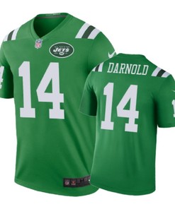 New York Jets #14 Sam Darnold Nike Color Rush Green Jersey - Robokeg