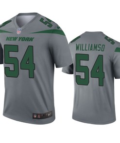 New York Jets Avery Williamson Gray Inverted Legend Jersey - Robokeg