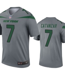 New York Jets Chandler Catanzaro Gray Inverted Legend Jersey - Robokeg