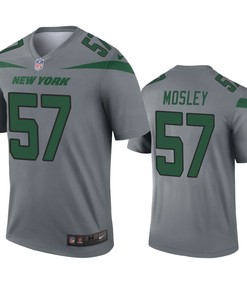 New York Jets C.j. Mosley Gray Inverted Legend Jersey - Robokeg