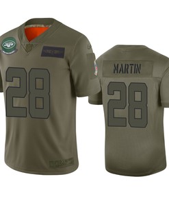 New York Jets Curtis Martin Camo 2019 Salute To Service Limited Jersey - Robokeg