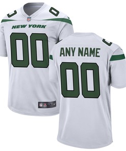 New York Jets Custom Game Jersey White Custom Jerseys Nfl - Robokeg