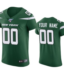 New York Jets Custom Green 100th Season Vapor Elite Jersey - Robokeg