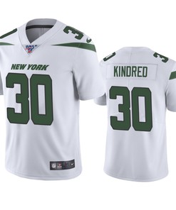 New York Jets Derrick Kindred White 100th Season Vapor Limited Jersey - Robokeg
