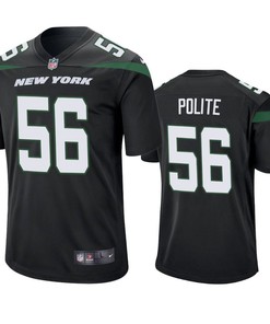 New York Jets Jachai Polite 2019 Nfl Draft Black Game Jersey - Robokeg