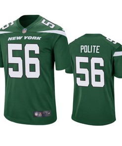 New York Jets Jachai Polite 2019 Nfl Draft Green Game Jersey - Robokeg