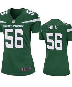 New York Jets Jachai Polite 2019 Nfl Draft Green Game Womens Jersey - Robokeg