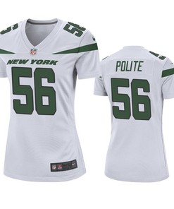 New York Jets Jachai Polite 2019 Nfl Draft White Game Womens Jersey - Robokeg
