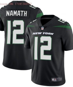 New York Jets Joe Namath #12 Nfl 2020 Black Jersey Jersey - Robokeg