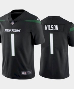 New York Jets Kyle Wilson #1 2021 Draft Nfl Stealth Black Jersey For Fans - Robokeg