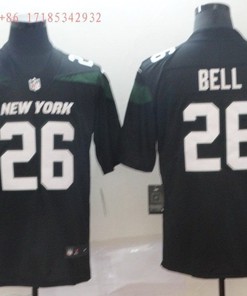 New York Jets Leveon Bell #26 Nfl 2020 Black Jersey Jersey - Robokeg