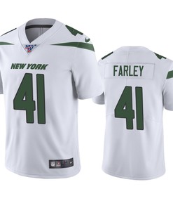 New York Jets Matthias Farley White 100th Season Vapor Limited Jersey - Robokeg