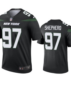 New York Jets Nathan Shepherd Black 2019 Color Rush Legend Jersey - Mens - Robokeg