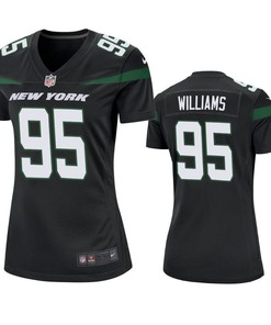 New York Jets Quinnen Williams 2019 Nfl Draft Black Game Womens Jersey - Robokeg