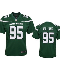 New York Jets Quinnen Williams 2019 Nfl Draft Green Game Youth Jersey - Robokeg