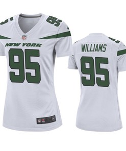 New York Jets Quinnen Williams 2019 Nfl Draft White Game Womens Jersey - Robokeg