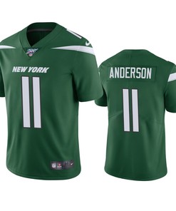New York Jets Robby Anderson Green 100th Season Vapor Limited Jersey - Robokeg