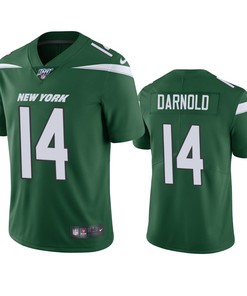 New York Jets Sam Darnold Green 100th Season Vapor Limited Jersey - Robokeg