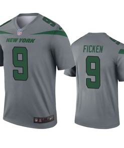 New York Jets Sam Ficken Gray Inverted Legend Jersey - Robokeg