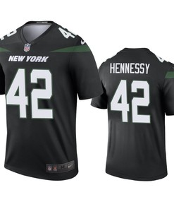 New York Jets Thomas Hennessy Black 2019 Color Rush Legend Jersey - Mens - Robokeg