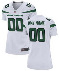New York Jets Womens Custom Game Jersey - White Custom Jerseys Nfl - Robokeg