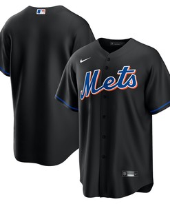 New York Mets 2022 Alternate Replica Team Jersey - Black Mlb - Robokeg