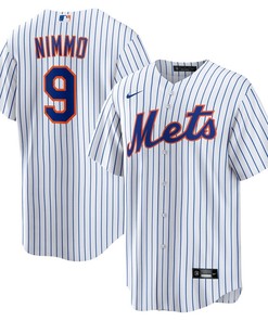New York Mets #9 Brandon Nimmo Home Official Replica Player Jersey - White - Robokeg