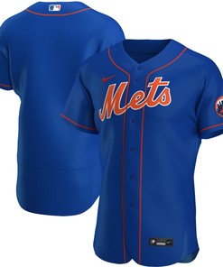 New York Mets Alternate Authentic Team Logo Jersey - Royal Mlb - Robokeg