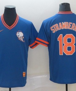 New York Mets Darryl Strawberry #18 2020 Mlb Blue Jersey - Robokeg
