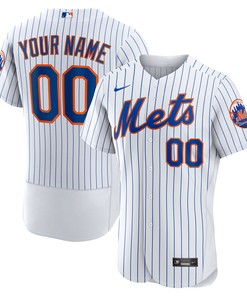 New York Mets Home Authentic Custom Jersey - White Custom Jerseys Mlb - Robokeg