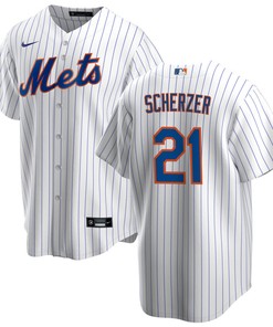 New York Mets Max Scherzer 21 Mlb Royal White Home Jersey Gift For Mets Fans - Robokeg