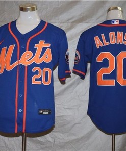 New York Mets Pete Alonso #20 2020 Mlb Dark Blue Jersey - Robokeg