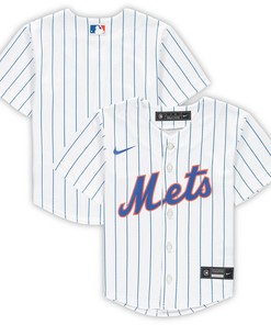 New York Mets Preschool Home Replica Team Jersey - White Mlb - Robokeg