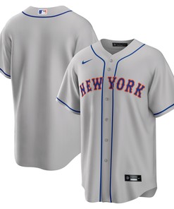 New York Mets Road Replica Team Jersey Gray Mlb - Robokeg