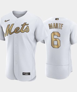 New York Mets Starling Marte 6 2022-23 All-Star Game White Jersey - Robokeg