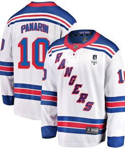 New York Rangers Artemi Panarin 10 Away 2022 Stanley Cup Final Breakaway Men Jersey - White - Robokeg