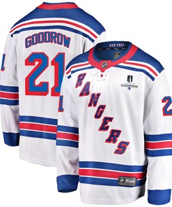 New York Rangers Barclay Goodrow 21 Away 2022 Stanley Cup Champions Breakaway Men Jersey - White - Robokeg