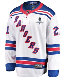 New York Rangers Barclay Goodrow 21 Away 2022 Stanley Cup Champions Breakaway Men Jersey - White - Robokeg