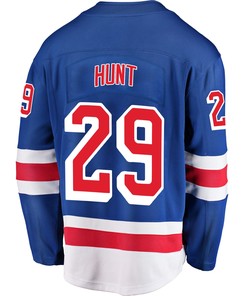 New York Rangers Dryden Hunt 29 Home 2022 Stanley Cup Champions Breakaway Men Jersey - Blue - Robokeg