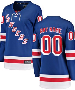 New York Rangers Fanatics Branded Womens Home Breakaway Custom Jersey - Blue Custom Jerseys Nhl - Robokeg