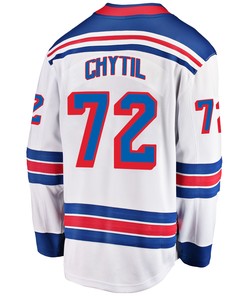 New York Rangers Filip Chytil 72 Away 2022 Stanley Cup Champions Breakaway Men Jersey - White - Robokeg