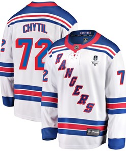 New York Rangers Filip Chytil 72 Away 2022 Stanley Cup Final Breakaway Men Jersey - White - Robokeg