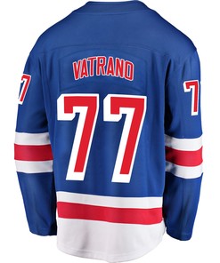 New York Rangers Frank Vatrano 77 Home 2022 Stanley Cup Champions Breakaway Men Jersey - Blue - Robokeg